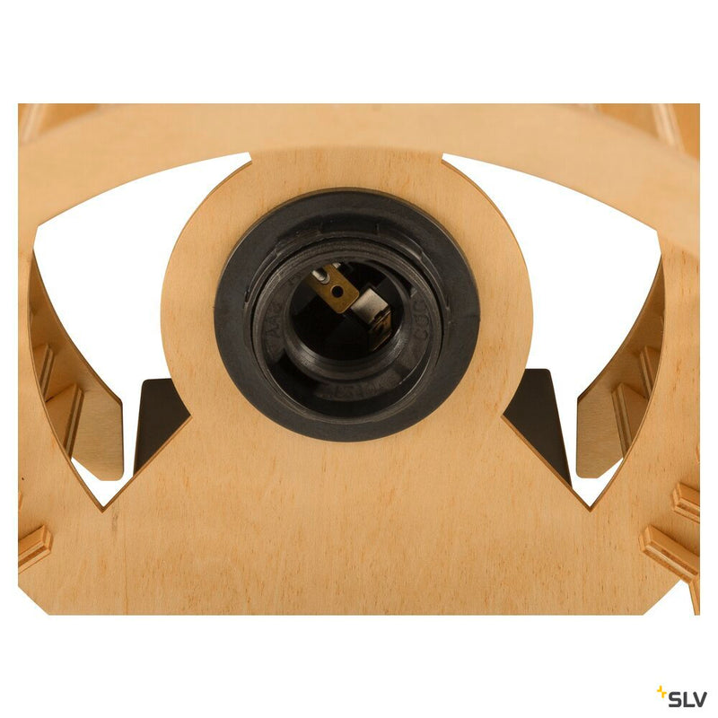 SLV 1010401 WUD WL, E27, Wall-mounted light, cylindrical, 1 x max. 40W, natural