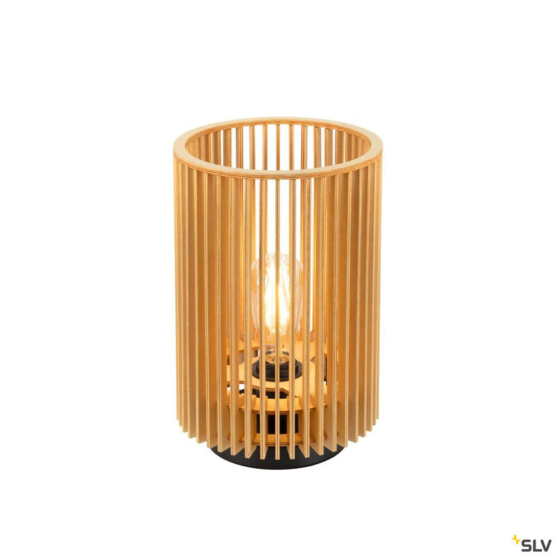 SLV 1010402 WUD TL, E27, Table lamp, cylindrical, 1 x max. 40W, natural