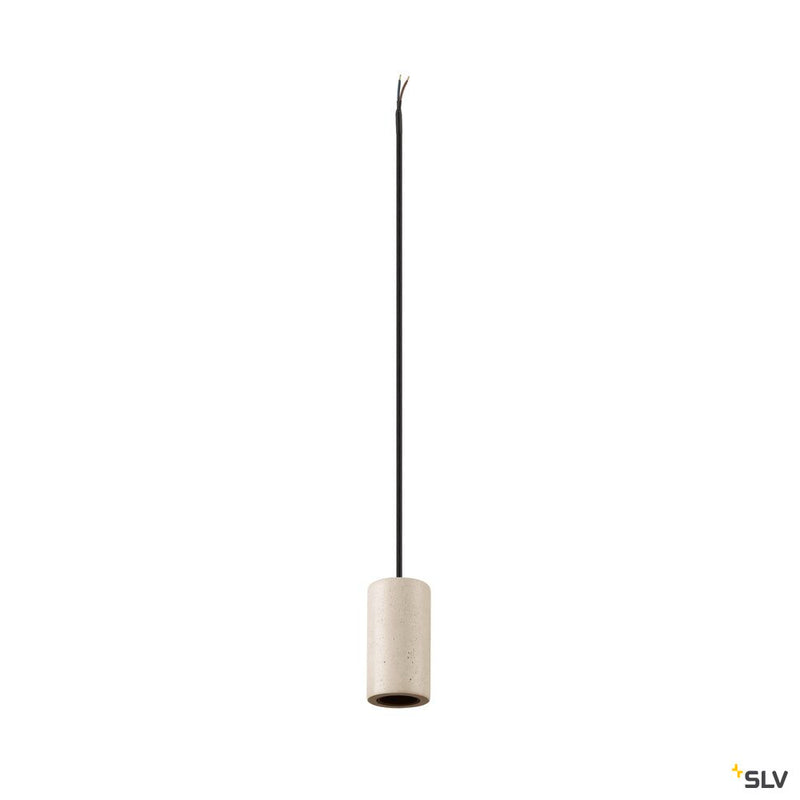 SLV 1010418 FITU PD, E27, stone, pendant light, pendant length 500 cm, open cable end, 1 x max. 15W, beige