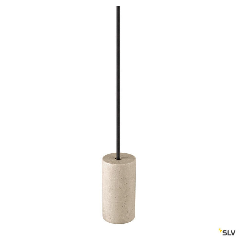 SLV 1010418 FITU PD, E27, stone, pendant light, pendant length 500 cm, open cable end, 1 x max. 15W, beige