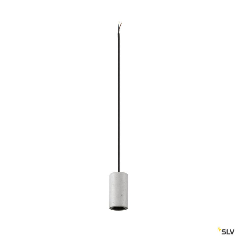 SLV 1010419 FITU PD, E27, stone, pendant light, pendant length 500 cm, open cable end, 1 x max. 15W, grey