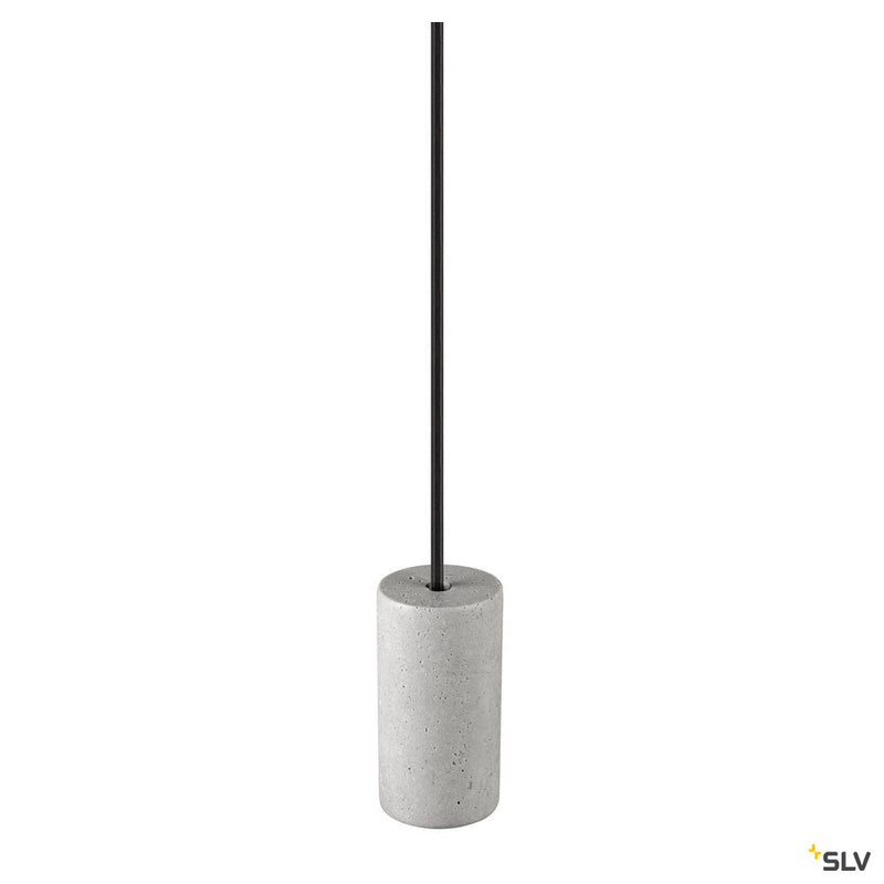 SLV 1010419 FITU PD, E27, stone, pendant light, pendant length 500 cm, open cable end, 1 x max. 15W, grey