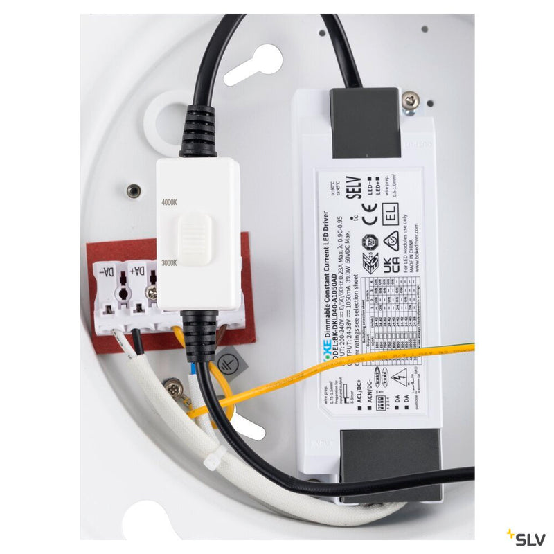 SLV 1010424 PANEL 60, Ceiling-mounted light, round, DALI, 3000/4000K, 29W, 90°, white