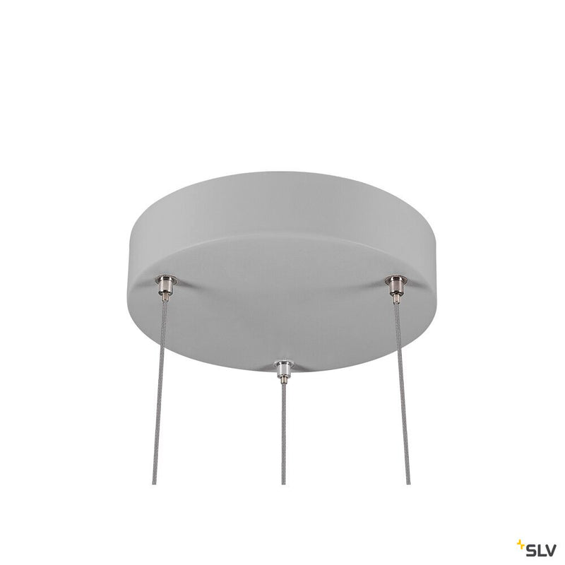 SLV 1010427 PANEL 60, pendant light, round, PHASE, pendant length 200 cm, 3000/4000K, 90°, grey