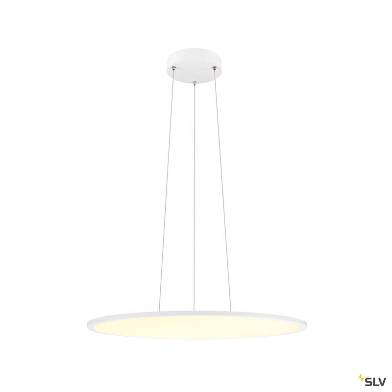 SLV 1010428 PANEL 60, pendant light, round, DALI, pendant length 200 cm, 3000/4000K, 90°, white
