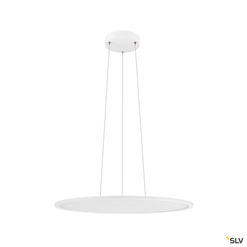 SLV 1010428 PANEL 60, pendant light, round, DALI, pendant length 200 cm, 3000/4000K, 90°, white