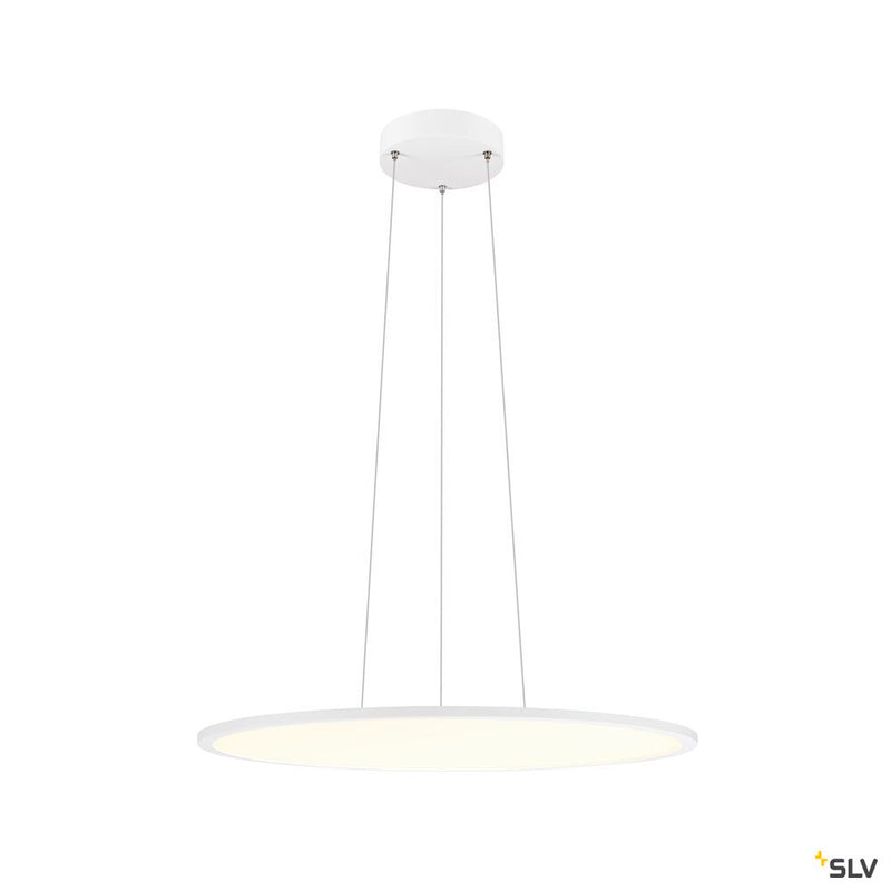 SLV 1010428 PANEL 60, pendant light, round, DALI, pendant length 200 cm, 3000/4000K, 90°, white