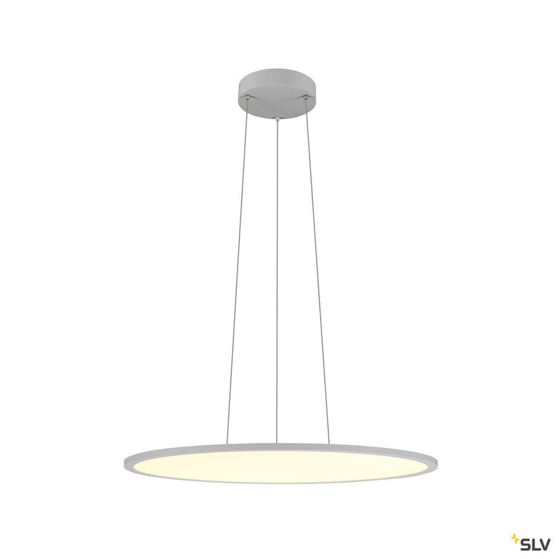 SLV 1010429 PANEL 60, pendant light, round, DALI, pendant length 200 cm, 3000/4000K, 90°, grey