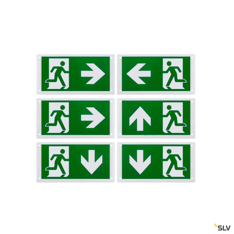 SLV 1010497 P-LIGHT, set of 6, pictogram foil, B: 15.5 H: 30 cm, green
