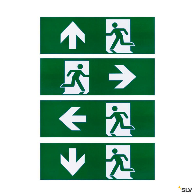 SLV 1010499 P-LIGHT, set of 4, pictogram film, W: 10 H: 30 cm, green