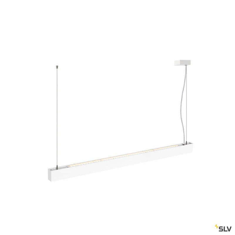 SLV 1010509 GLENOS® PRO, pendant light, 1.2m, DALI, UGR16, pendant length 210 cm, 3000K, 75°, white / black