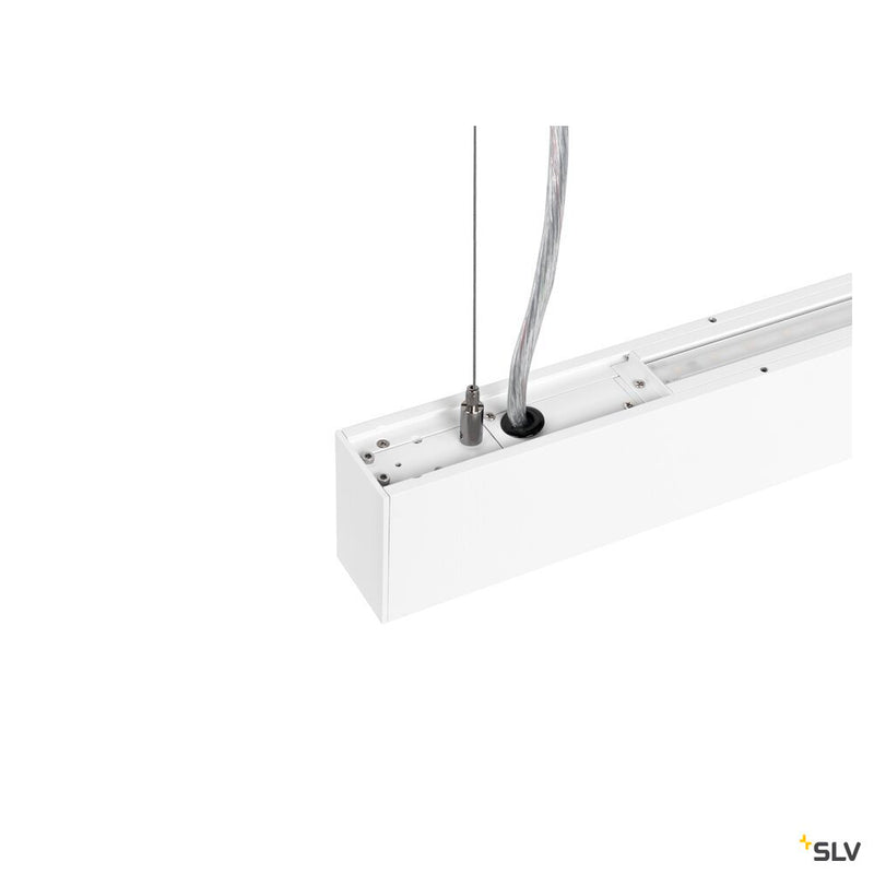SLV 1010509 GLENOS® PRO, pendant light, 1.2m, DALI, UGR16, pendant length 210 cm, 3000K, 75°, white / black