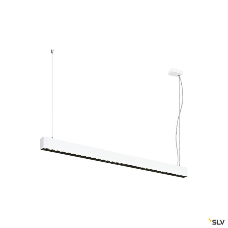 SLV 1010511 GLENOS® PRO, pendant light, 1.2m, DALI, UGR16, pendant length 210 cm, 4000K, 75°, white / black