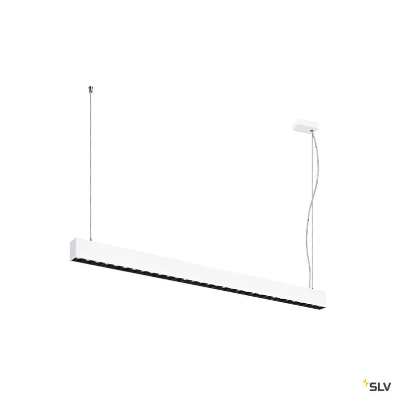 SLV 1010511 GLENOS® PRO, pendant light, 1.2m, DALI, UGR16, pendant length 210 cm, 4000K, 75°, white / black