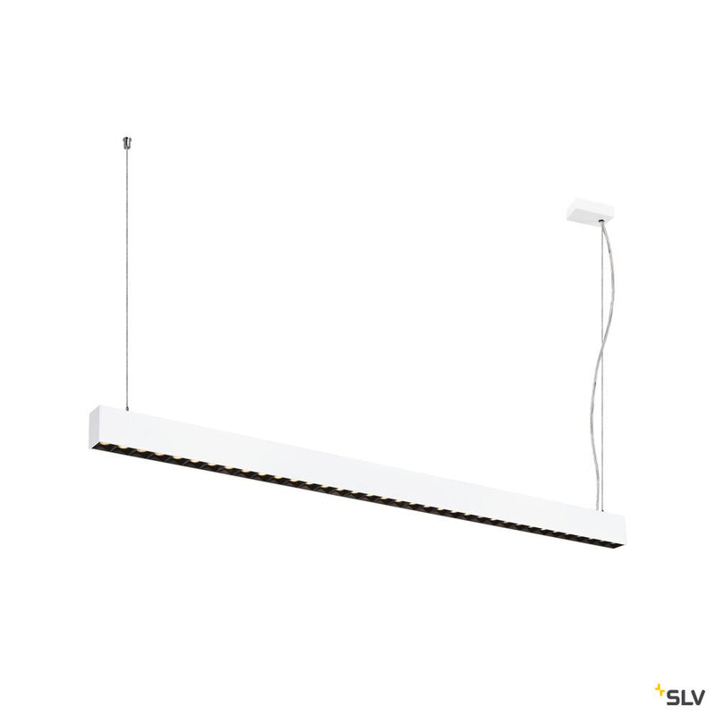 SLV 1010513 GLENOS® PRO, pendant light, 1.5m, DALI, UGR16, pendant length 210 cm, 3000K, 75°, white / black