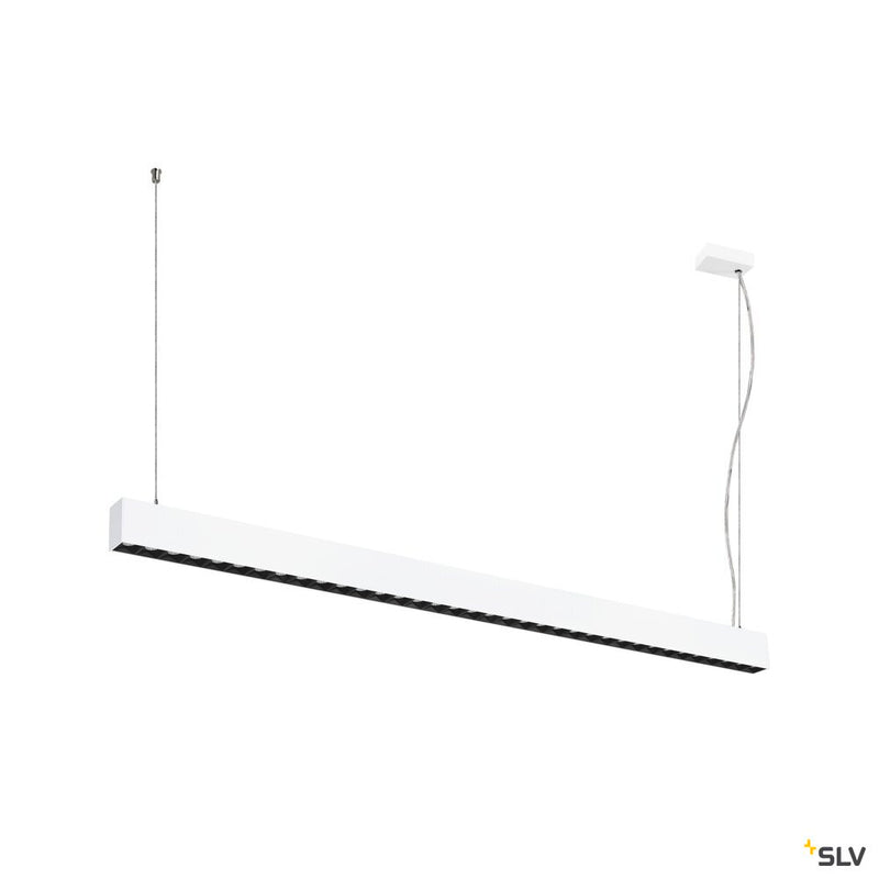 SLV 1010513 GLENOS® PRO, pendant light, 1.5m, DALI, UGR16, pendant length 210 cm, 3000K, 75°, white / black