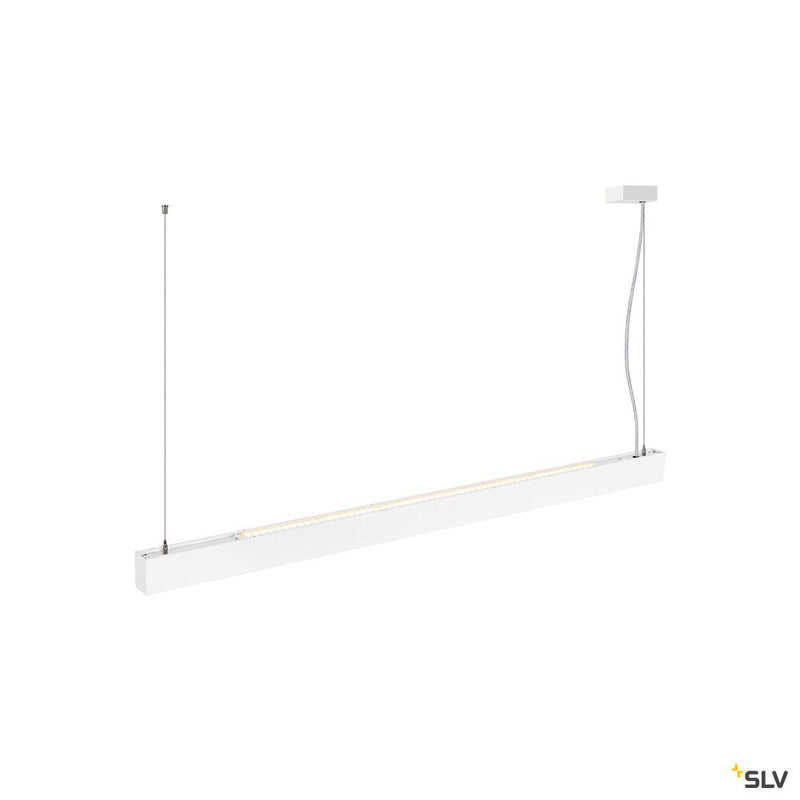 SLV 1010513 GLENOS® PRO, pendant light, 1.5m, DALI, UGR16, pendant length 210 cm, 3000K, 75°, white / black