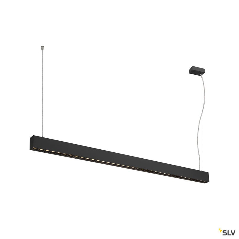 SLV 1010514 GLENOS® PRO, pendant light, 1.5m, DALI, UGR16, pendant length 210 cm, 3000K, 75°, black