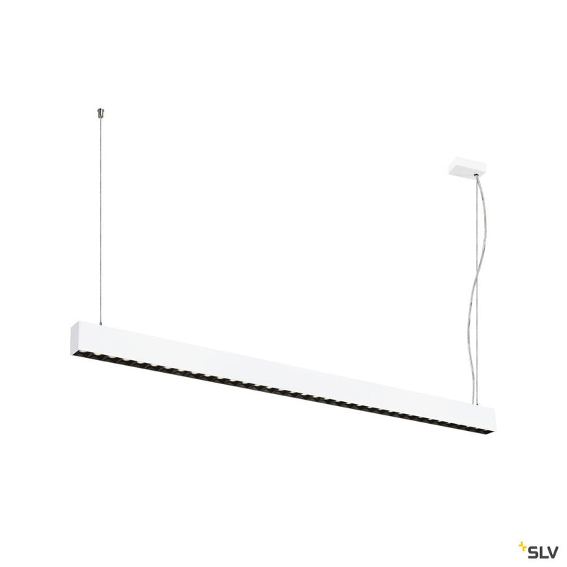SLV 1010515 GLENOS® PRO, pendant light, 1.5m, DALI, UGR16, pendant length 210 cm, 4000K, 75°, white / black