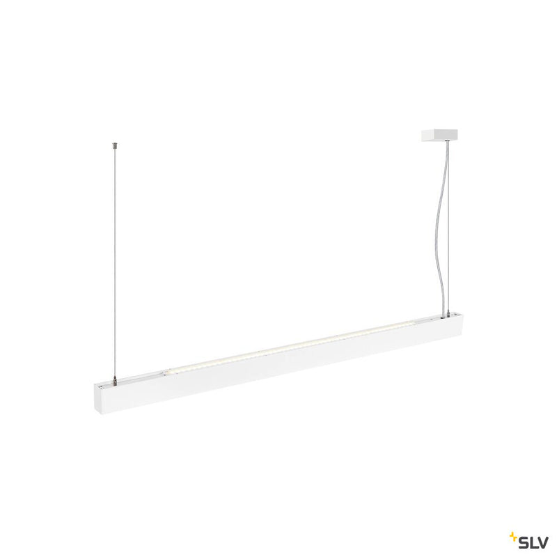 SLV 1010515 GLENOS® PRO, pendant light, 1.5m, DALI, UGR16, pendant length 210 cm, 4000K, 75°, white / black