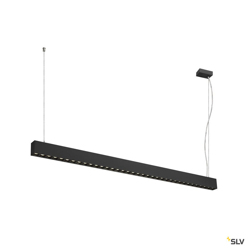 SLV 1010516 GLENOS® PRO, pendant light, 1.5m, DALI, UGR16, pendant length 210 cm, 4000K, 75°, black
