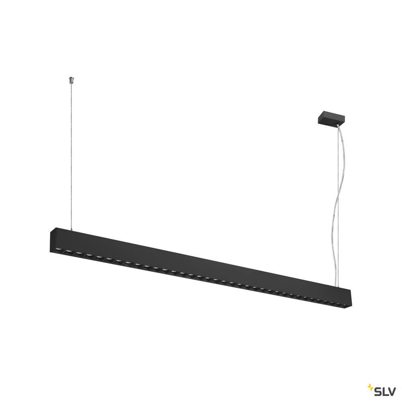 SLV 1010516 GLENOS® PRO, pendant light, 1.5m, DALI, UGR16, pendant length 210 cm, 4000K, 75°, black