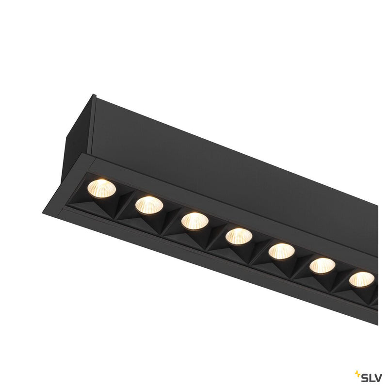 SLV 1010522 GLENOS® PRO, Recessed ceiling light, 1.2m, DALI, UGR19, 3000K, 75°, IP20, black