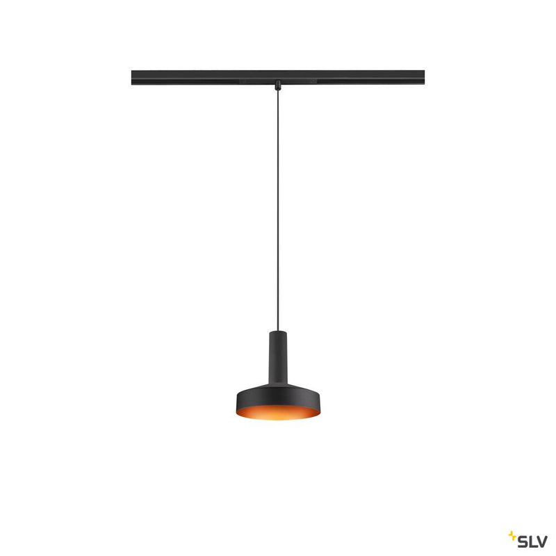 SLV 1010804 LALU® SET, 48V pendant light, LED base, PLATE 15, DALI, pendant length 200 cm, 2700/3000K, 40°, black
