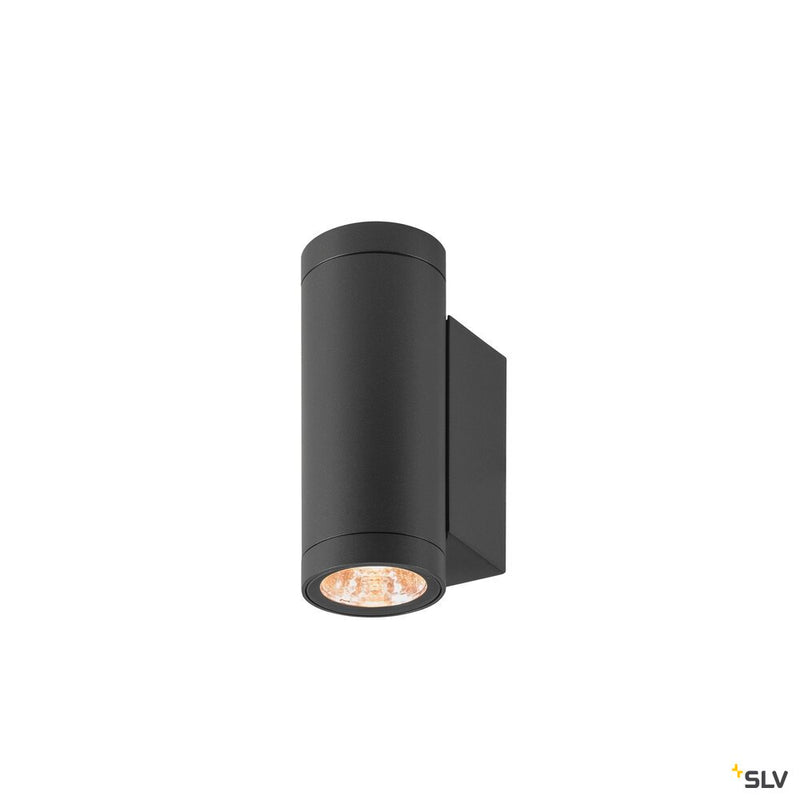 SLV 1010161 HELIA PRO S, Wall-mounted light, single, DALI, P1, cylindrical, 2700 K, 3W, 24°, anthracite