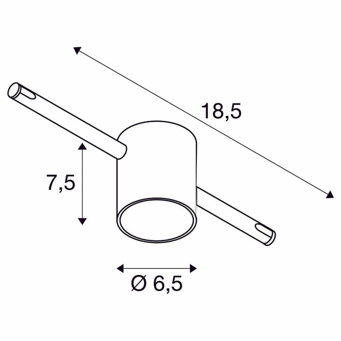 SLV 139122 COMET, cable luminaire for TENSEO low-voltage cable system, QR-C51, chrome, semi-frosted glass