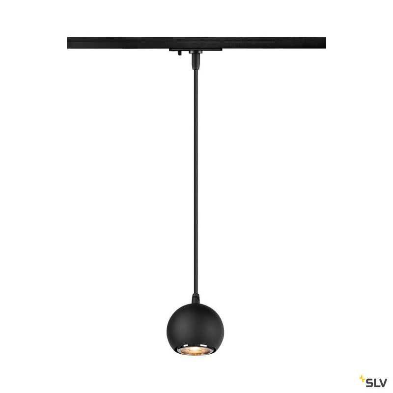 SLV 1008168 LIGHT EYE® 90, 1~ pendant light, GU10, pendant length 150 cm, 1x max. 6 W, matt black