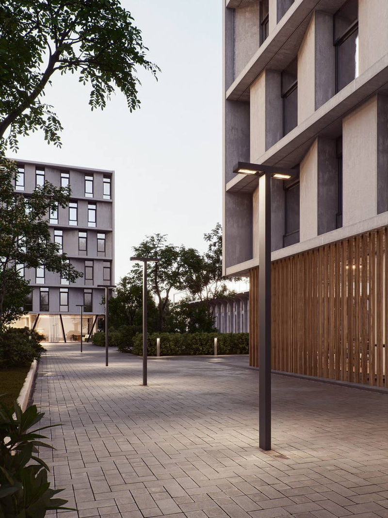 STREETLIGHT IP66 ELE 2 HEADS LED 49 2200K DALI-2 URBAN GREY 4913LM