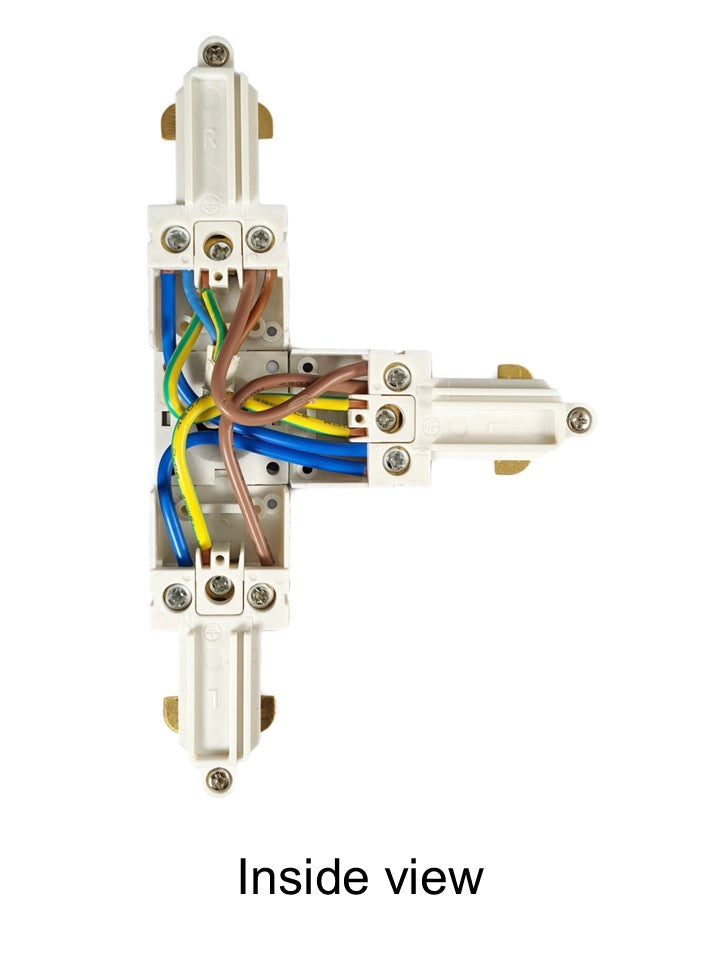MLS 710029 T-Connector Earth Inside Right White for Single Circuit Track
