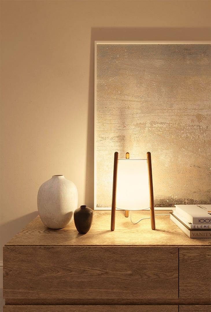 TABLE LAMP WOODY E27 15 WHITE