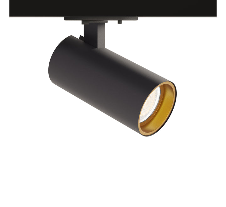 Black Track Light Fitting, Tube BG GU10, Dimmable, for Single Circuit Black Track Lighting