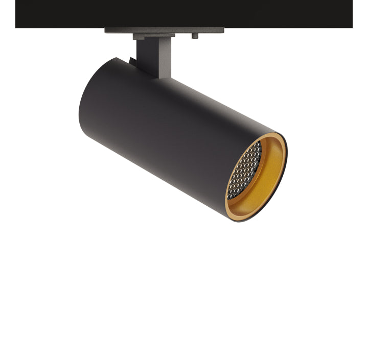 Black Track Light Fitting, Tube BGHC GU10, Dimmable, for Single Circuit Black Track Lighting