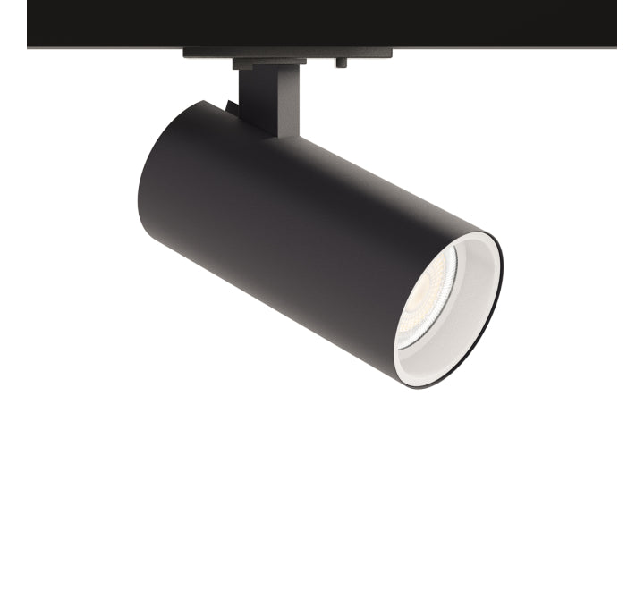 Black Track Light Fitting, Tube BW GU10, Dimmable, for Single Circuit Black Track Lighting