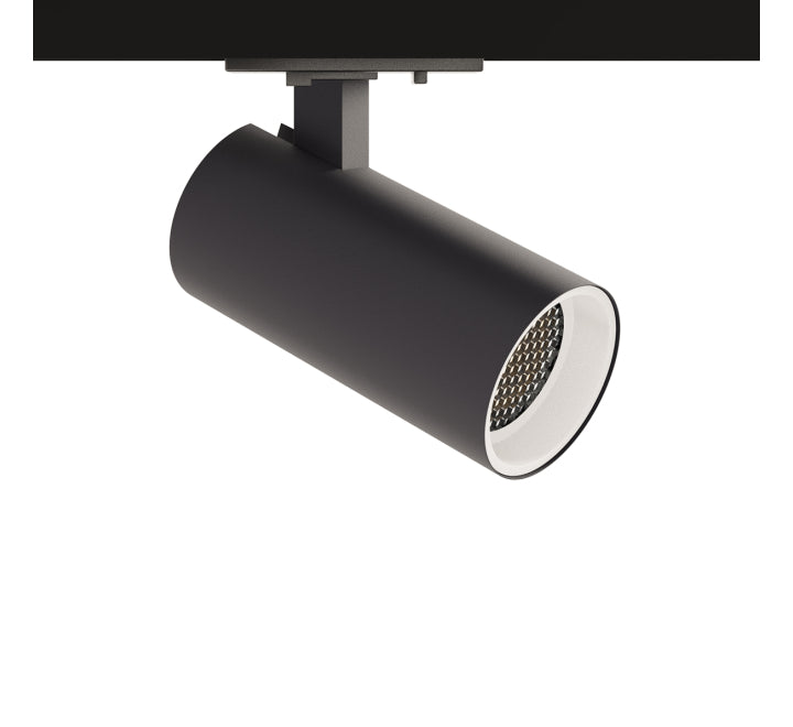 Black Track Light Fitting, Tube BWHC GU10, Dimmable, for Single Circuit Black Track Lighting