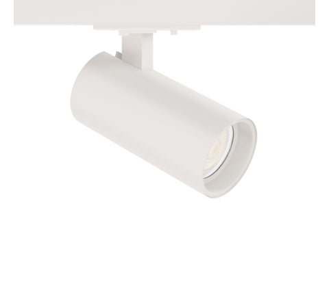 White Tube WW GU10 single circuit track light fitting