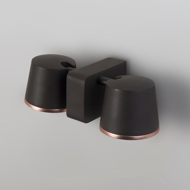 WALL FIXTURE DRONE DOUBLE LED 16.3 LED WARM-WHITE 2700K ON-OFF BROWN 613LM 05-5307-CI-06