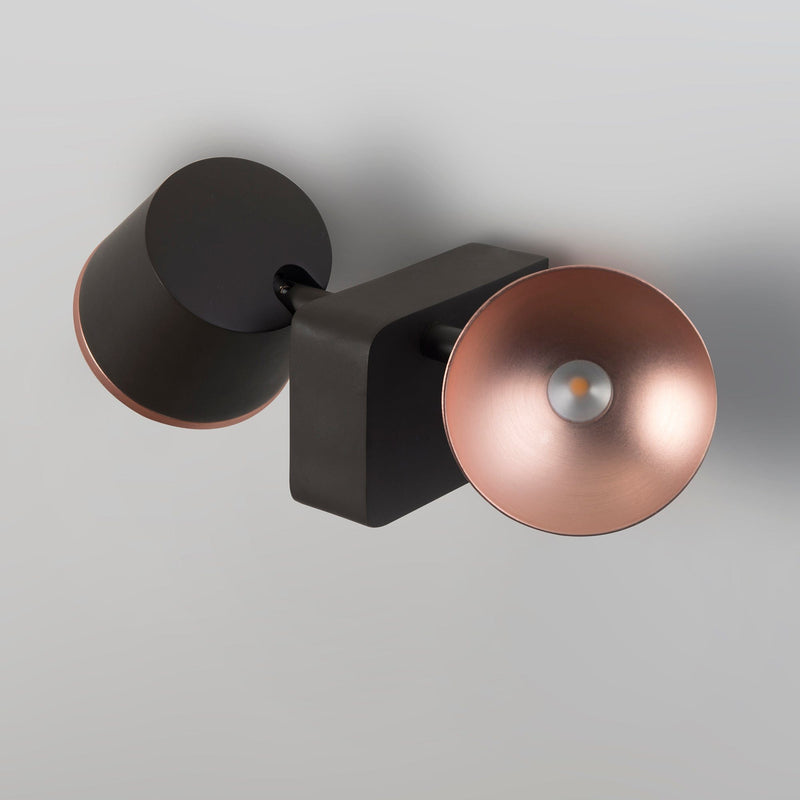 WALL FIXTURE DRONE DOUBLE LED 16.3 LED WARM-WHITE 2700K ON-OFF BROWN 613LM 05-5307-CI-06