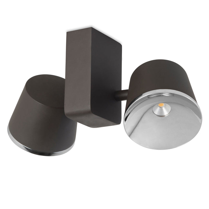 WALL FIXTURE DRONE DOUBLE LED 16.3 LED WARM-WHITE 2700K ON-OFF BROWN 613LM 05-5307-CI-21