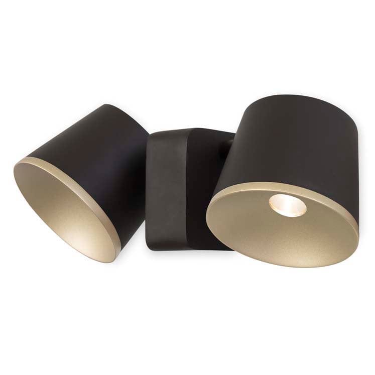 WALL FIXTURE DRONE DOUBLE LED 16.3 LED WARM-WHITE 2700K ON-OFF BROWN 613LM 05-5307-CI-F5