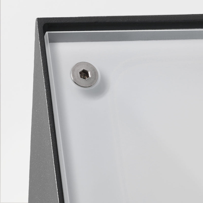 WALL FIXTURE IP65 CURIE GLASS 350MM E27 30 URBAN GREY 1530LM