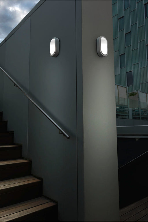 WALL FIXTURE IP66 BASIC OVAL E27 15 GREY