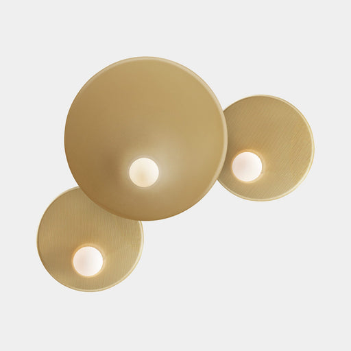 WALL FIXTURE TRIP TRIPLE Ø300MM / Ø460MM / Ø300MM E14 27 MATTE GOLD