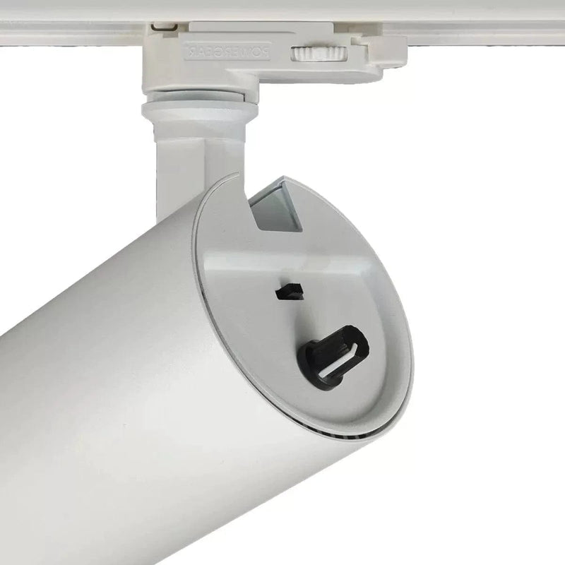 Morpheos White CRI90 3 Circuit Tracklight with onboard Dimmer,Zoom 10-60 Degree Function CCT Colour Changing