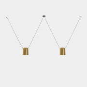 LEDS-C4 Pendant Light attic 2 bodies rectangular shape 2200mm e27 23w metallic black 00-8366-05-DL - Toplightco