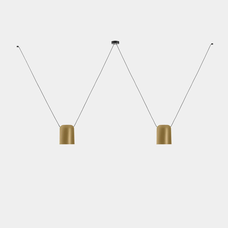 LEDS-C4 Pendant Light attic 2 bodies rectangular shape 1200mm e27 23w metallic black 00-8370-05-DL - Toplightco