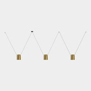 LEDS-C4 Pendant Light attic 3 bodies rectangular shape 2200mm e27 23w metallic black 00-8374-05-DL - Toplightco